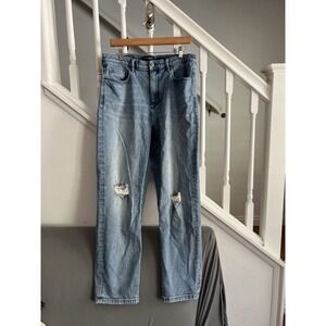 Banana Republic High Rise Straight Jeans‎ Womens Size 32 Blue Dark Wash